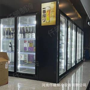 冷库全套设备冷藏展示柜风幕柜鲜花保鲜柜后补式玻璃门冷库商用