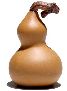 热销【】宜兴创意个性紫砂手工紫砂茶道茶玩茶宠摆件段泥葫芦其他