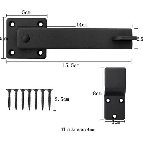#铁艺农场大门翻转卡槽锁扣美式谷仓门移动门闩锁插销木门扣