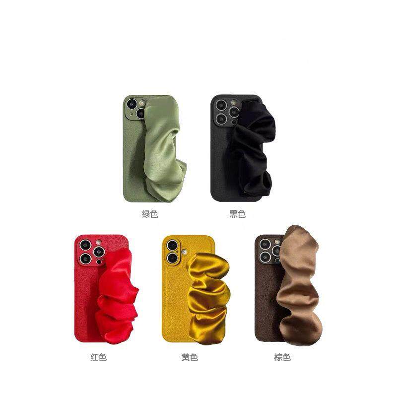 春夏天丝巾手腕带适用于iPhone17pro苹果16/15手机壳防摔14简约13