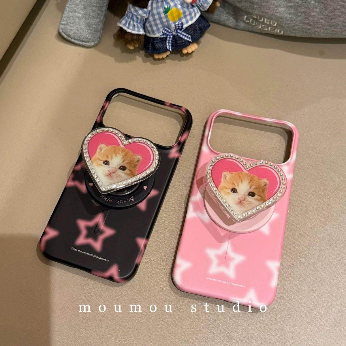 甜酷个性星星磁吸猫咪支架适用苹果17promax手机壳iphone16半包15,3C数码配件,手机保护套/壳,淘宝优惠券,粉丝福利购,淘宝优惠卷