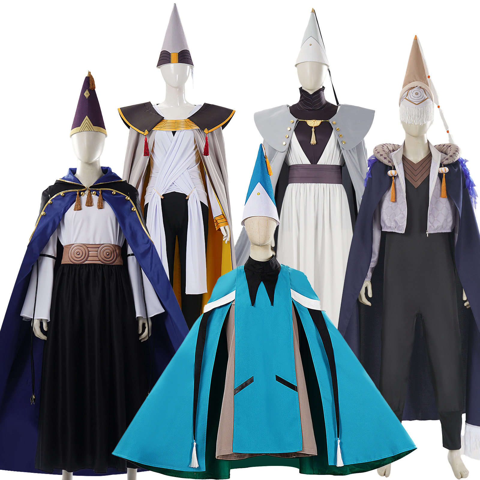 尖帽子的魔法工坊cos服奇弗利奥卢白色巫师动漫角色演出服