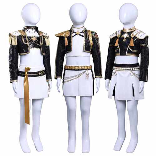 新款韩流KPOP猎魔女团cos服米拉佐依鲁米黑皮儿童款cosplay