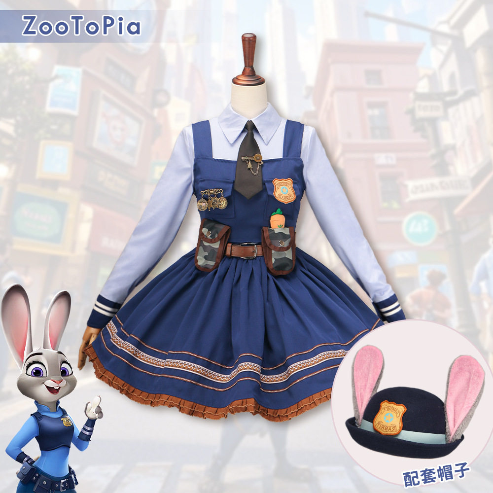兔子警官朱迪cos服兔女郎漫展疯狂动物城学生漫展服装兔子朱迪女