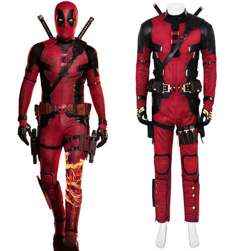 外贸爆款死侍cos服全套金刚狼小贱贱万圣节电影deadpool连体衣