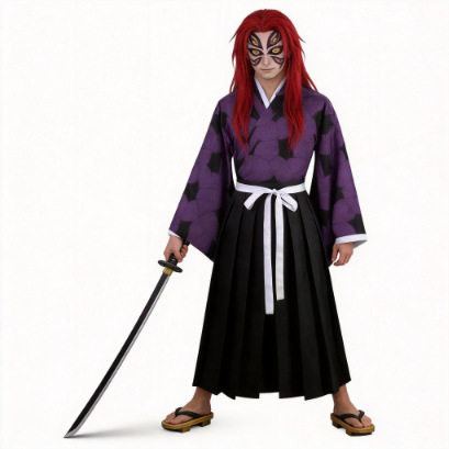 鬼灭之刃黑死牟cos服羽织浴衣和服cosplay万圣节舞台表演服现货
