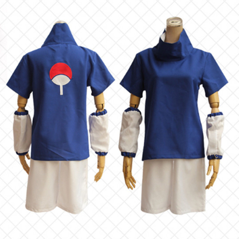 动漫COS服守智波佐助一代蓝色衣服夏装cosplay舞台表演服装