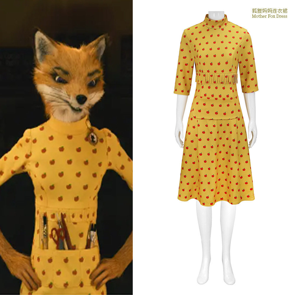 了不起的狐狸爸爸cos服狐狸妈妈cosplay万圣节日派对舞台表演服饰