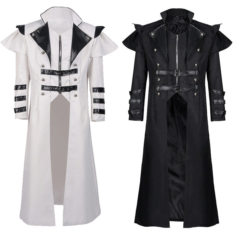 特价/三角洲典狱长COS服中世纪复古宴会装拉链长款风衣舞台表演服