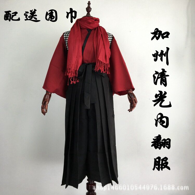 刀剑乱舞加州清光cosplay服假发木屐内翻打扫服日本和服剑道服