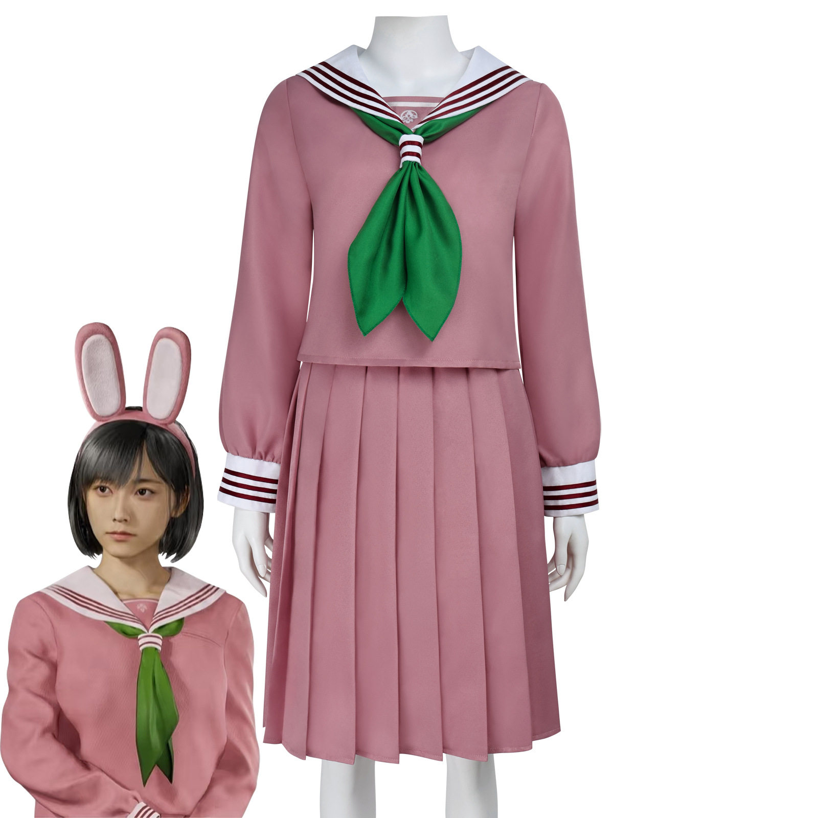 新款寂静岭cos服f深水雏子粉红色jk裙二次元游戏清水雫cosplay