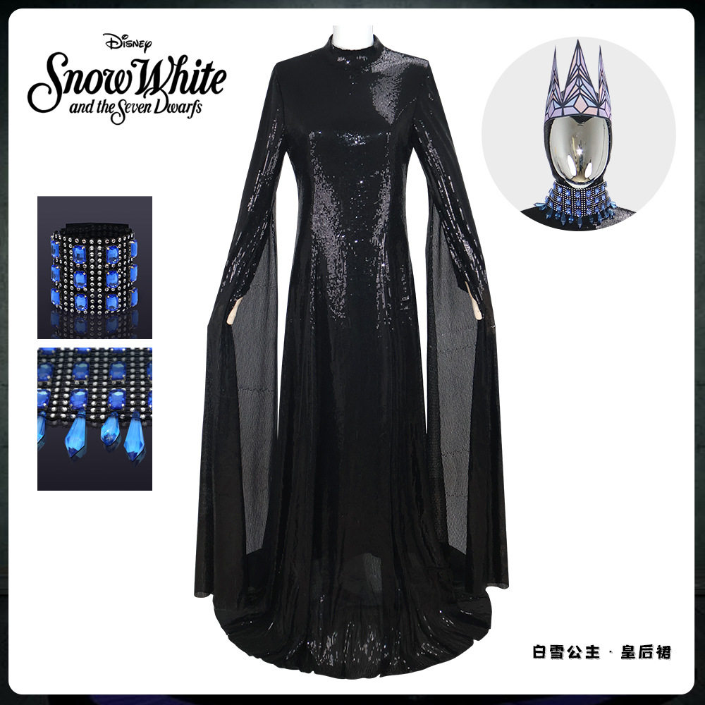 欧美电影白雪公主真人版cos邪恶皇后华丽礼服万圣节热门影视服饰