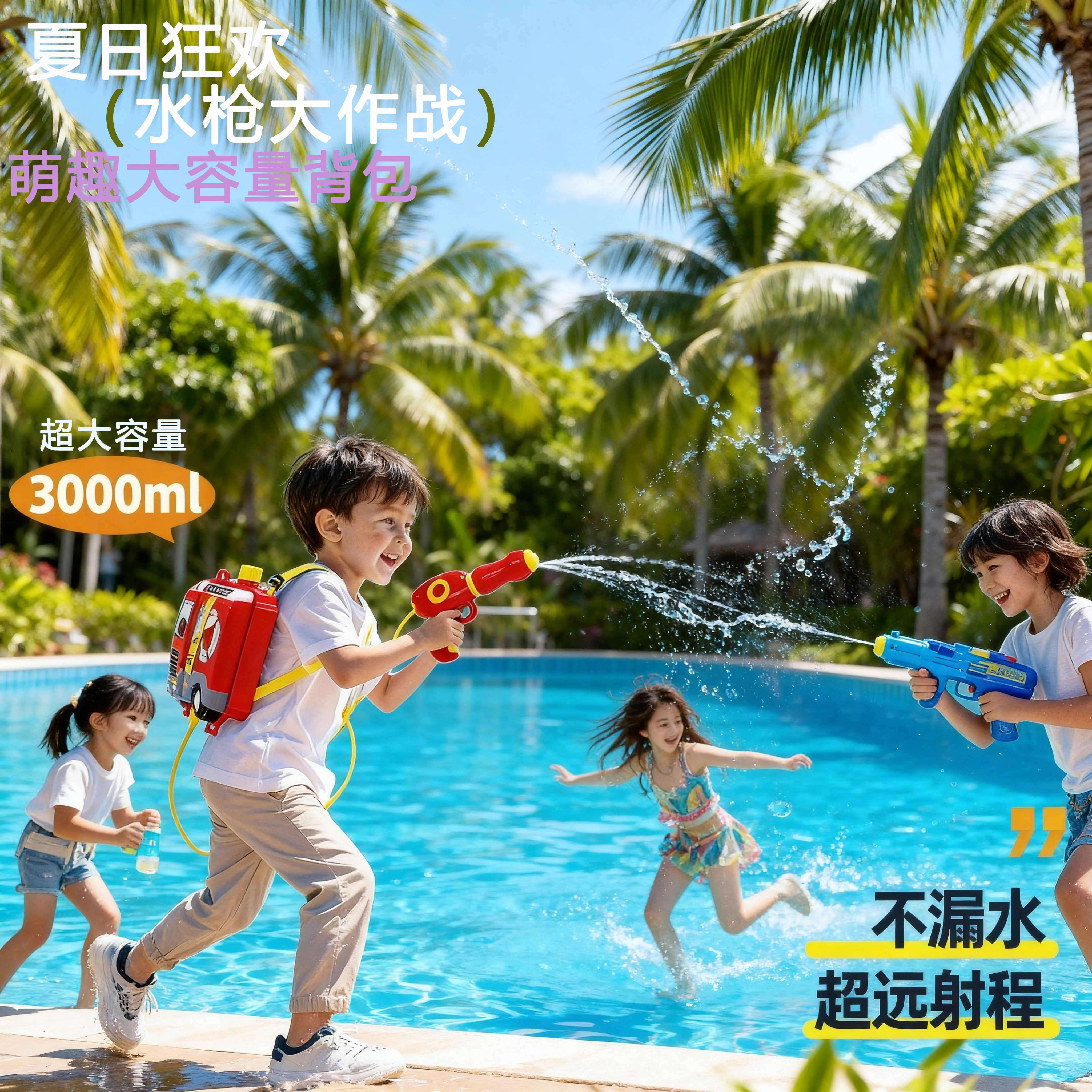 德国背包水枪抽拉式高压超大容量