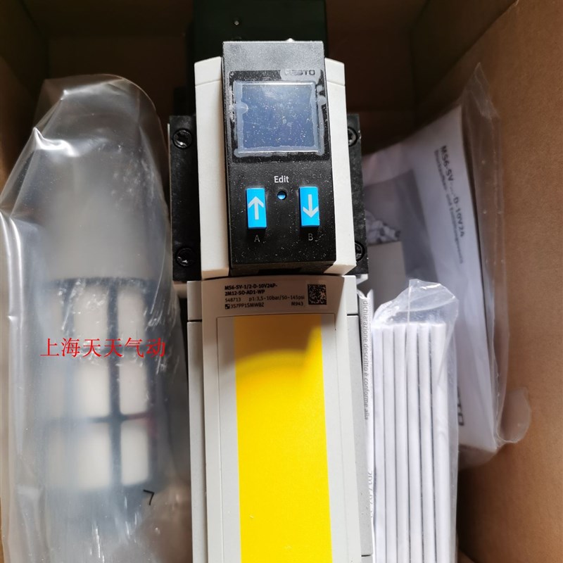 费斯托 调压阀 FESTO MS6-SV-1/2-D-10V24P-2M12-SOAD1-WP 548713