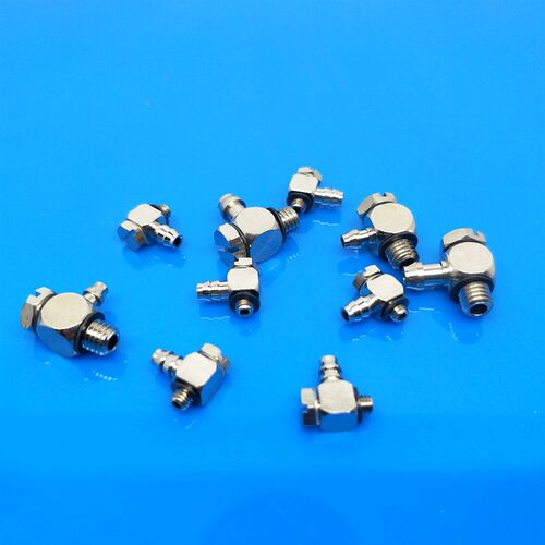 SMC型金属微型宝塔接头倒钩式气嘴弯头M-3ALU-2/3/4 M-5ALU-3/4/6