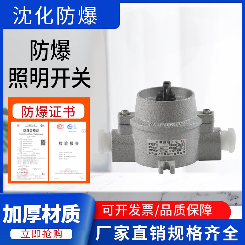 SW10单控双控防爆照明开关 AC380/220V防水防尘防爆控制转换开关