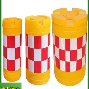 福建防撞桶优质塑料滚塑防撞桶圆柱型6080隔离墩船型三联体吹塑桶