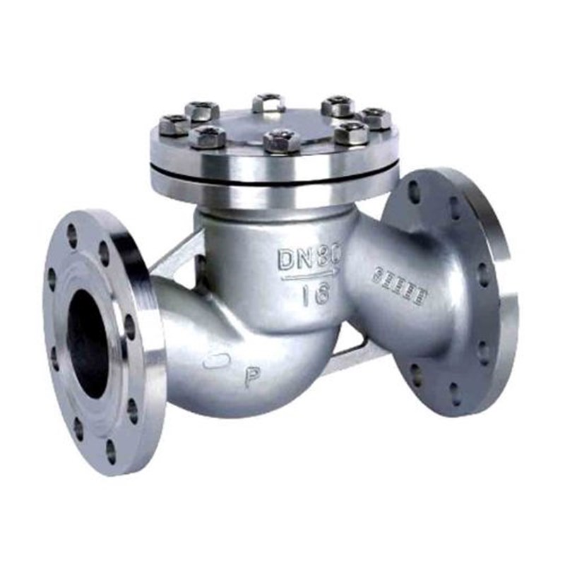 H41W-16P止回阀304不锈钢法兰卧式止回阀升降式单向止回阀4寸DN50