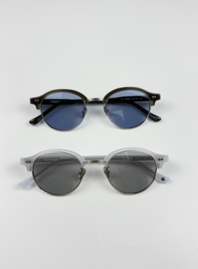 【Tsukimiso Sonnet】眉框超轻纯钛高级时尚复古防晒眼镜墨镜