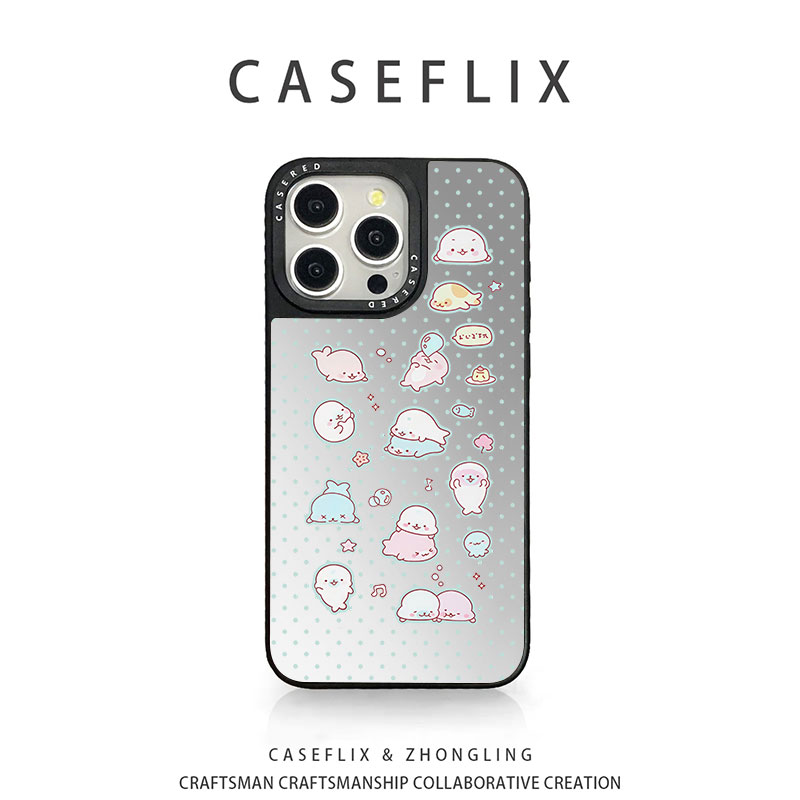 苹果17卡通可爱小海豚手机壳