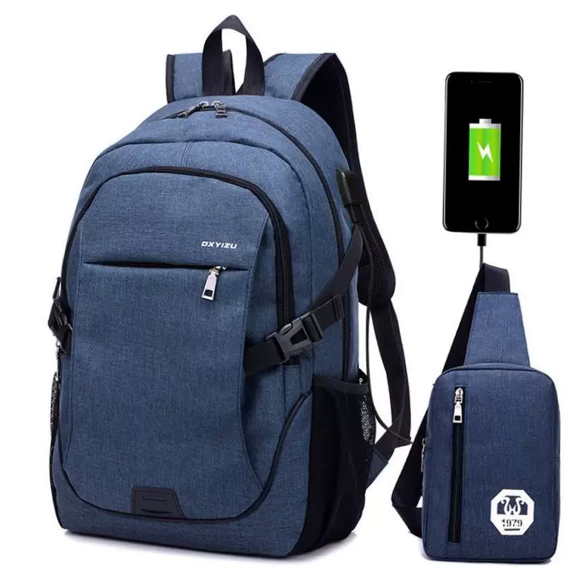 Laptop Backpack with usb school backpack bag for men's