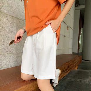 外穿棉麻打底宽松阔腿五分裤 夏天休闲运动裤 夏季 韩版 时尚 孕妇短裤