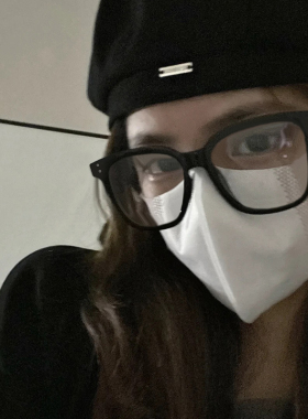 韩系大框近视眼j镜女度数可配网红素颜黑色眼镜框镜架圆脸大脸显