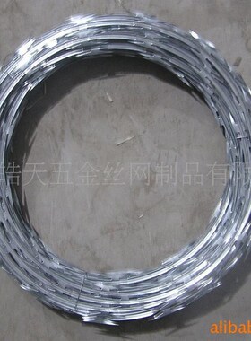 供热镀锌螺旋型刀片刺绳  不锈钢蛇腹形围墙刀片刺网支撑刀刺网