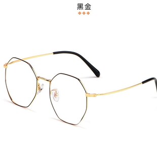 新款β钛多边形纯钛眼镜s框时尚个性眼镜架复古文艺眼镜86053