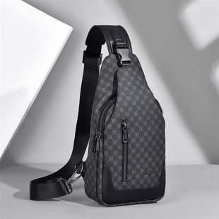 男包胸包防水商务休闲胸前包多功能男式 包包单肩斜挎包潮运动背包