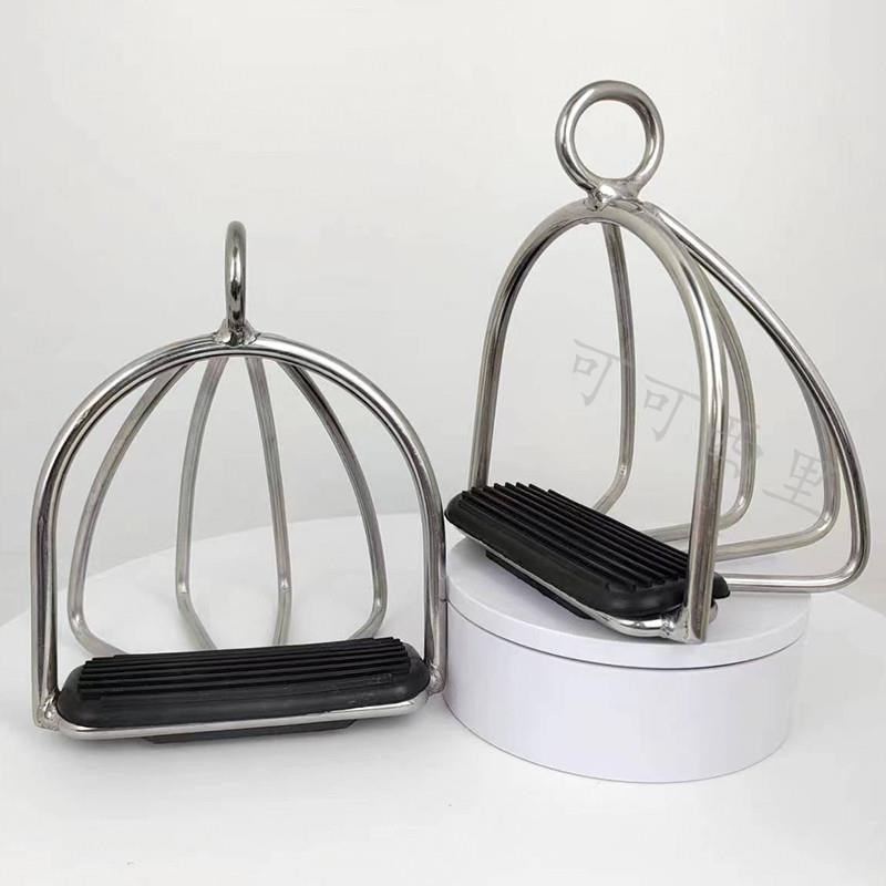 骑马脚蹬马磴子马术马镫304不锈钢安全脚蹬安全防护Z套马鞍配件