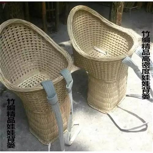 四川特色工艺编纯手工竹编背篼竹编婴儿娃娃背篓