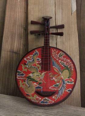 壁饰过道彩绘中式手绘墙壁装饰乐器壁挂古典道具琵琶电表箱挡板