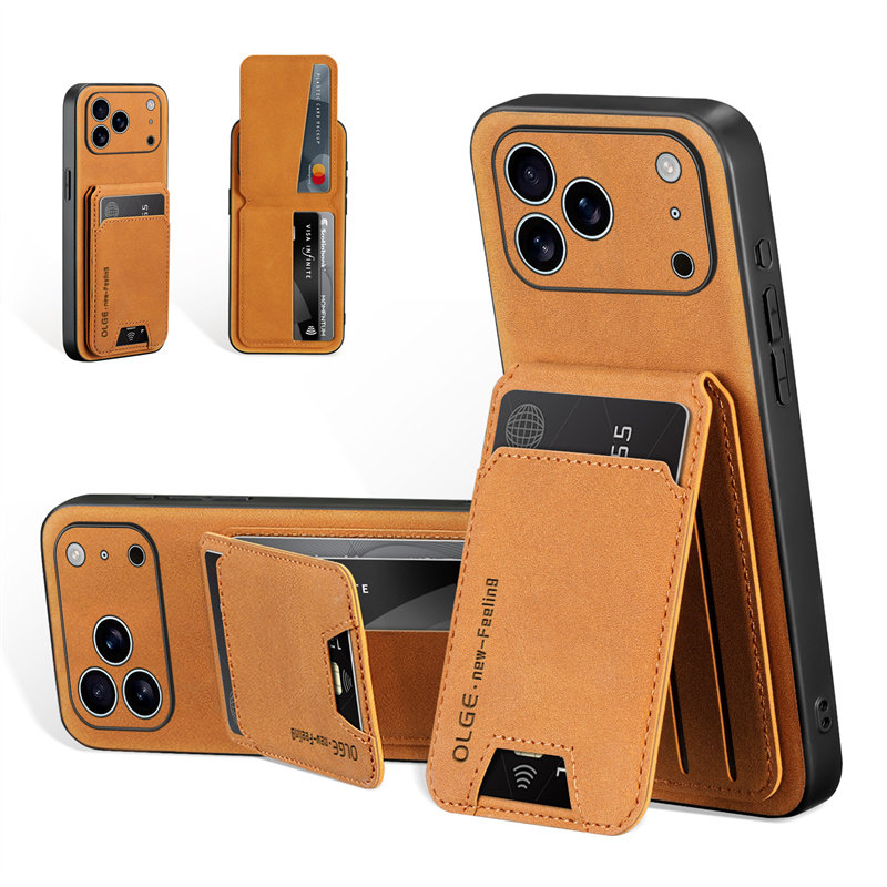 上下翻卡槽适用苹果17promax手机壳新款16plus卡套支架iPhone15pro卡夹装卡14零钱包i13可插卡12放小卡11全包