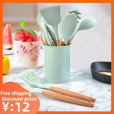 Silicone Cooking Utensils Set Spatula Shovel spoon Tools 铲