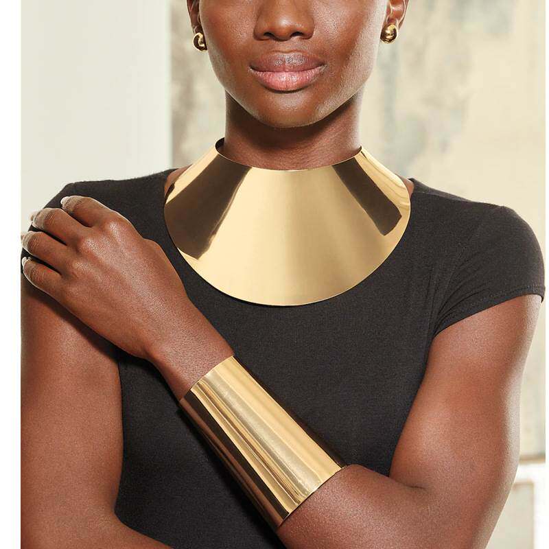 欧美夸张项圈非洲项链金属项圈 朋克COS大颈链 necklace women
