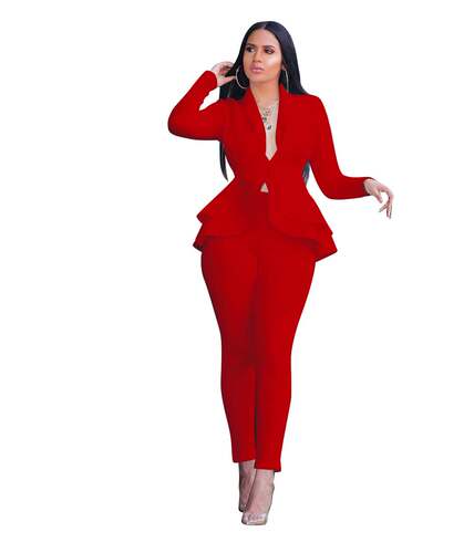 2023欧美女休闲时装制服套装Women's casual dress uniform s