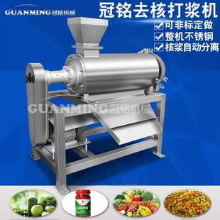 商用水果清洗榨汁機 銷售枇杷打漿機 全自動李子去核榨汁機