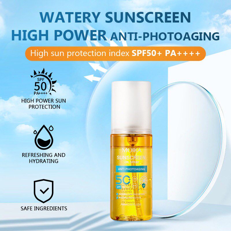 MOIKA莫伊卡防晒喷雾100ml紫外线隔离防护身体面部SPF50+