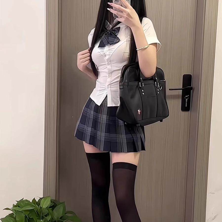 原创正版新款冈梨田jk制服套装校供感学院风百褶裙jk裙39cm表演服