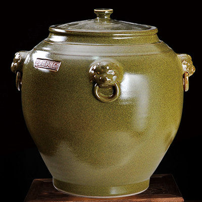 陶瓷带盖米缸水缸茶叶末釉瓷器防虫米桶酒坛20斤50斤100斤