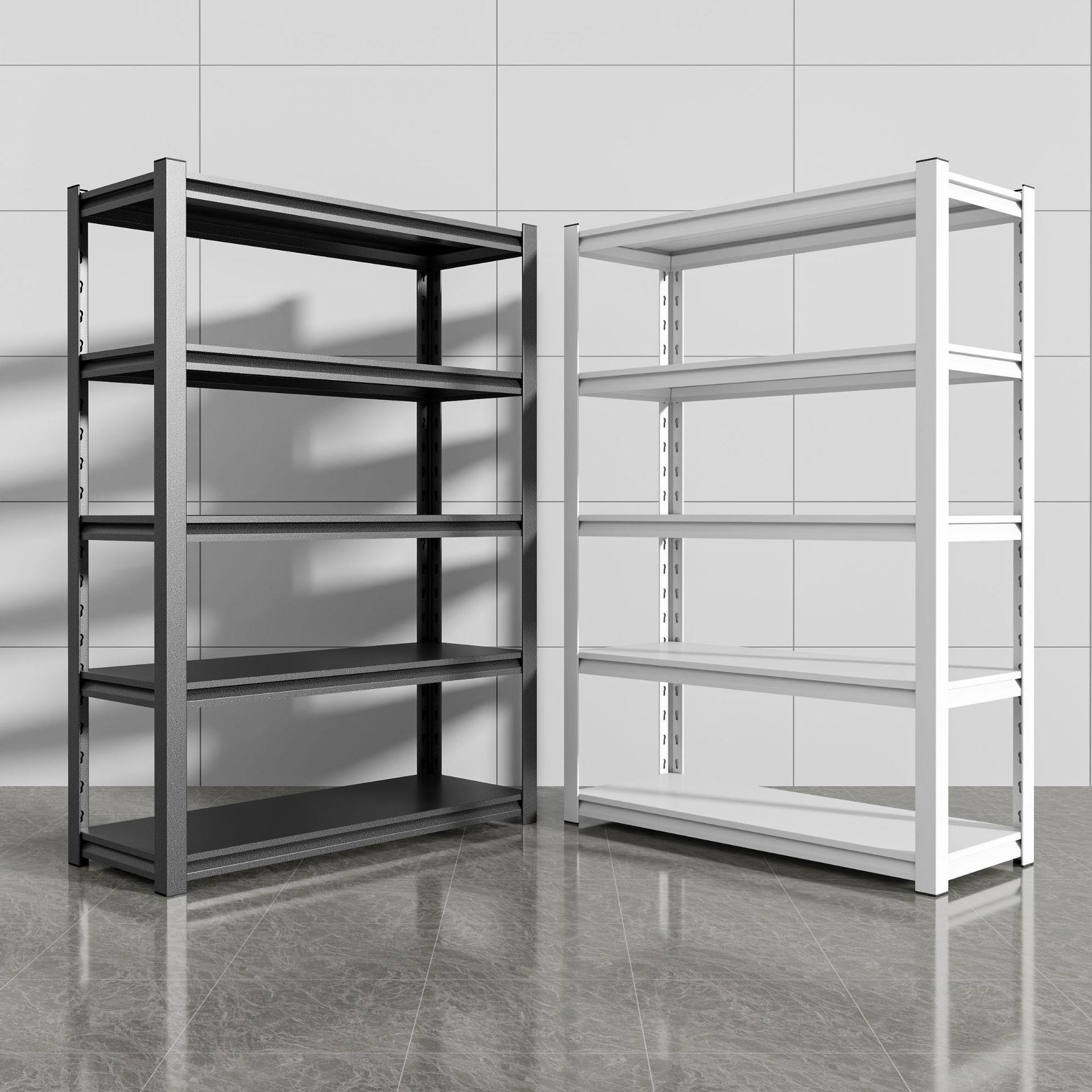 家用货架置物架落地多层杂物储藏间收纳架阳台仓库钢制超市收纳架