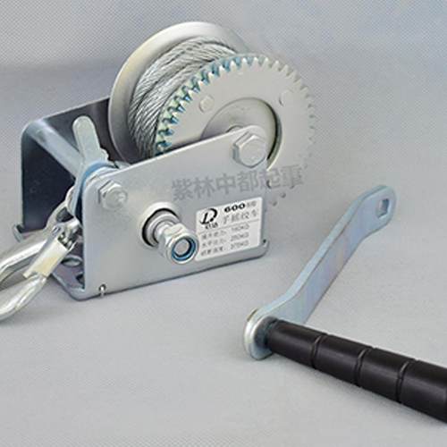 手摇绞盘厂家600磅2500磅自锁式手摇绞盘 手动钢丝绳葫芦