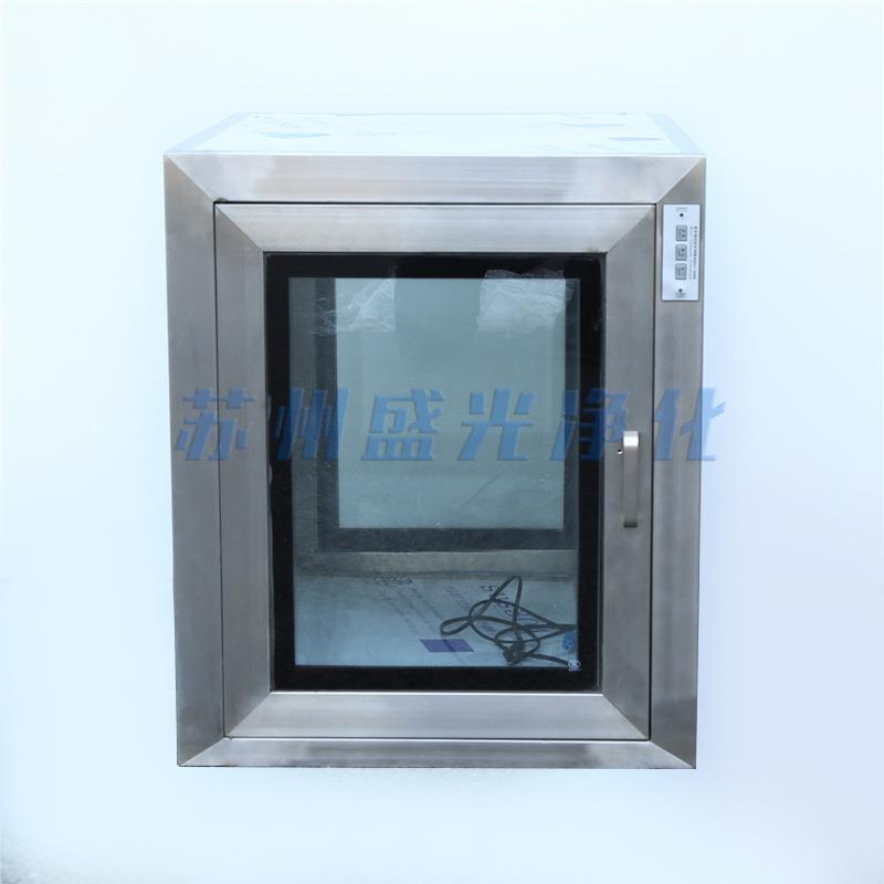 不锈钢嵌入式互锁传递窗 无尘洁净室传递窗 落地式钢化玻璃传递窗