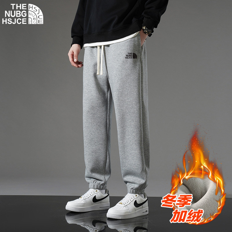 潮牌南北面向卫裤男秋冬季束脚宽松拉链口袋长裤青少年休闲运动裤,男装,卫裤,淘宝优惠券,粉丝福利购,淘宝优惠卷