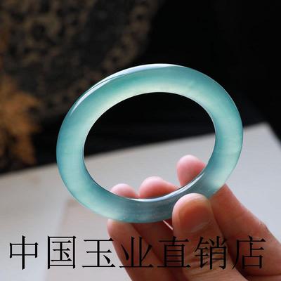 圆条镯冻木那高冰精选海宝蓝岫玉