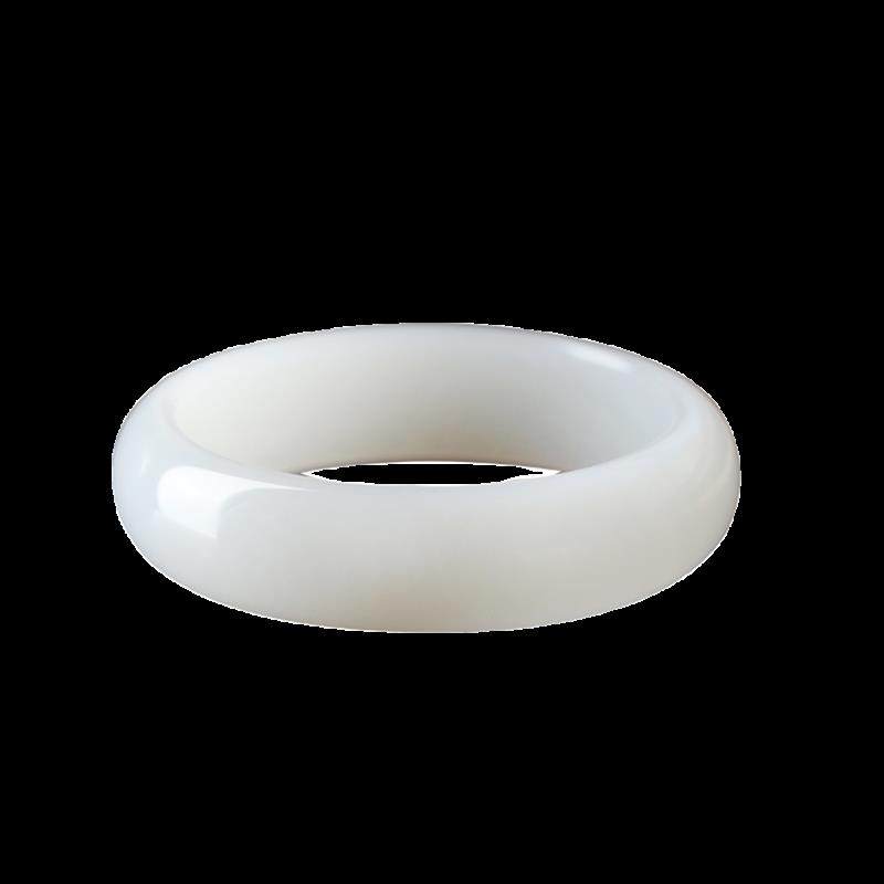 高端羊脂玉饰品玉镯女新疆和田玉旺夫高端白玉手镯玉石真玉镯百搭