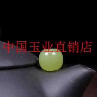 新疆和田玉若羌黄口料桶珠手串散珠算盘珠配饰裸石老型珠单圈手链