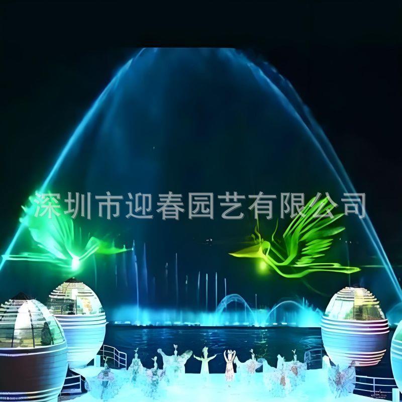 喷泉投影仪水幕发生器投影机激光水幕电影大型音乐喷泉户外