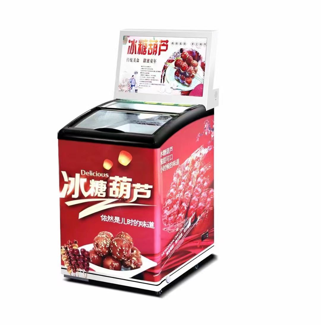 新款自动雪糕机冰激凌机工厂无人售货机带高清屏幕扫码刷脸